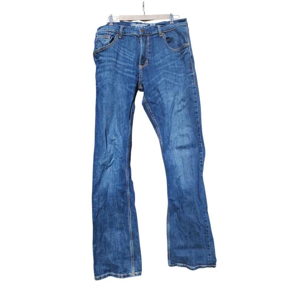 Wrangler Retro Slim Bootcut Jeans Medium Wash Blue Denim W34 L31